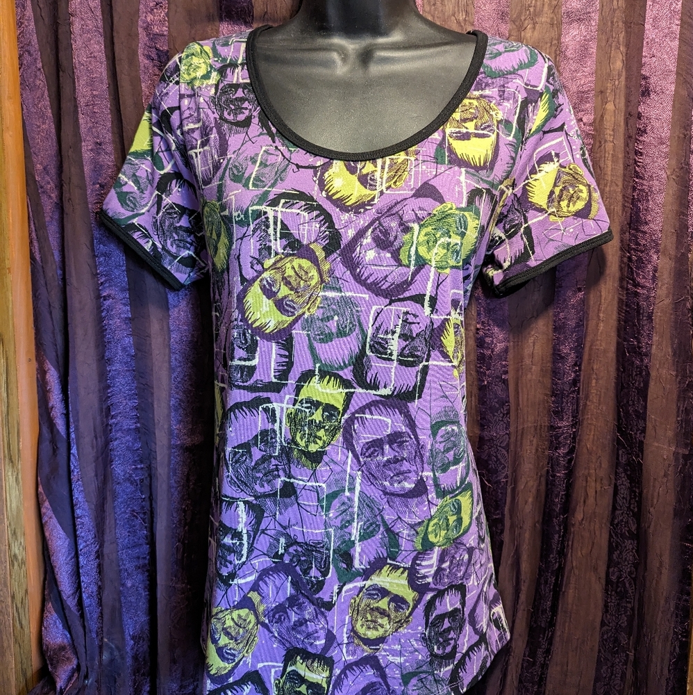 LuLaRoe Frankenstein Tee Hell Bunny Sourpuss Universal Monsters Halloween S